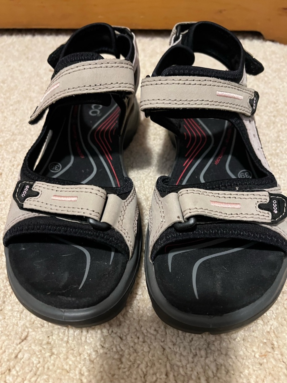 ECCO Offroad Nubuck sport sandals beige size 39 us 8.5 women’s EUC